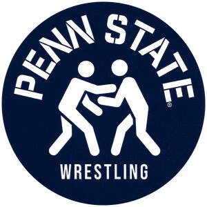vinyl decal Penn State Wrestling stencil lettering